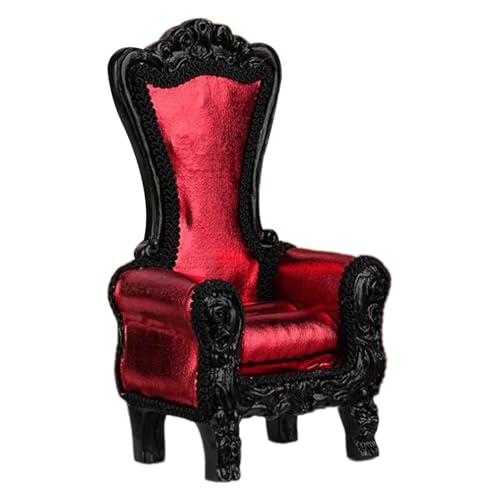 LIXSAZSE �h�[���n�E�X�p�\�t�@�[�~�j�`���A�Ƌ� 112�_�Z�b�g �A�[���`�F�A�t�� ���C�A�E�g DIY �V�[�����f�� 1/12�h�[���n�E�X�p �V���O���h�[���`�F�A���f��, ��, 8.5×16cm