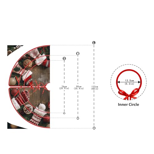 48/36/30 in Thick Christmas Decor Tree Skirt by Leo Walker Snowy Polar Fleece ChirstmasTree Cover Skirt Fall Tree Mat for Holiday Party Decoration
