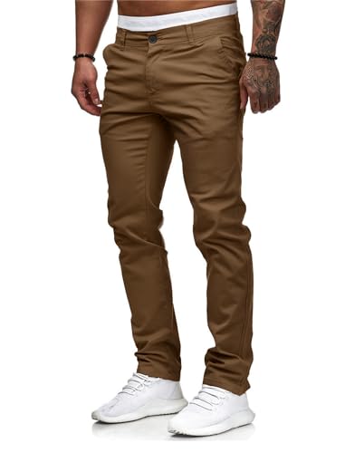 Image of HUNGSON Mens Chinos Dress Pants Slim Fit Stretch Business Casual Golf Work Slacks Trousers
