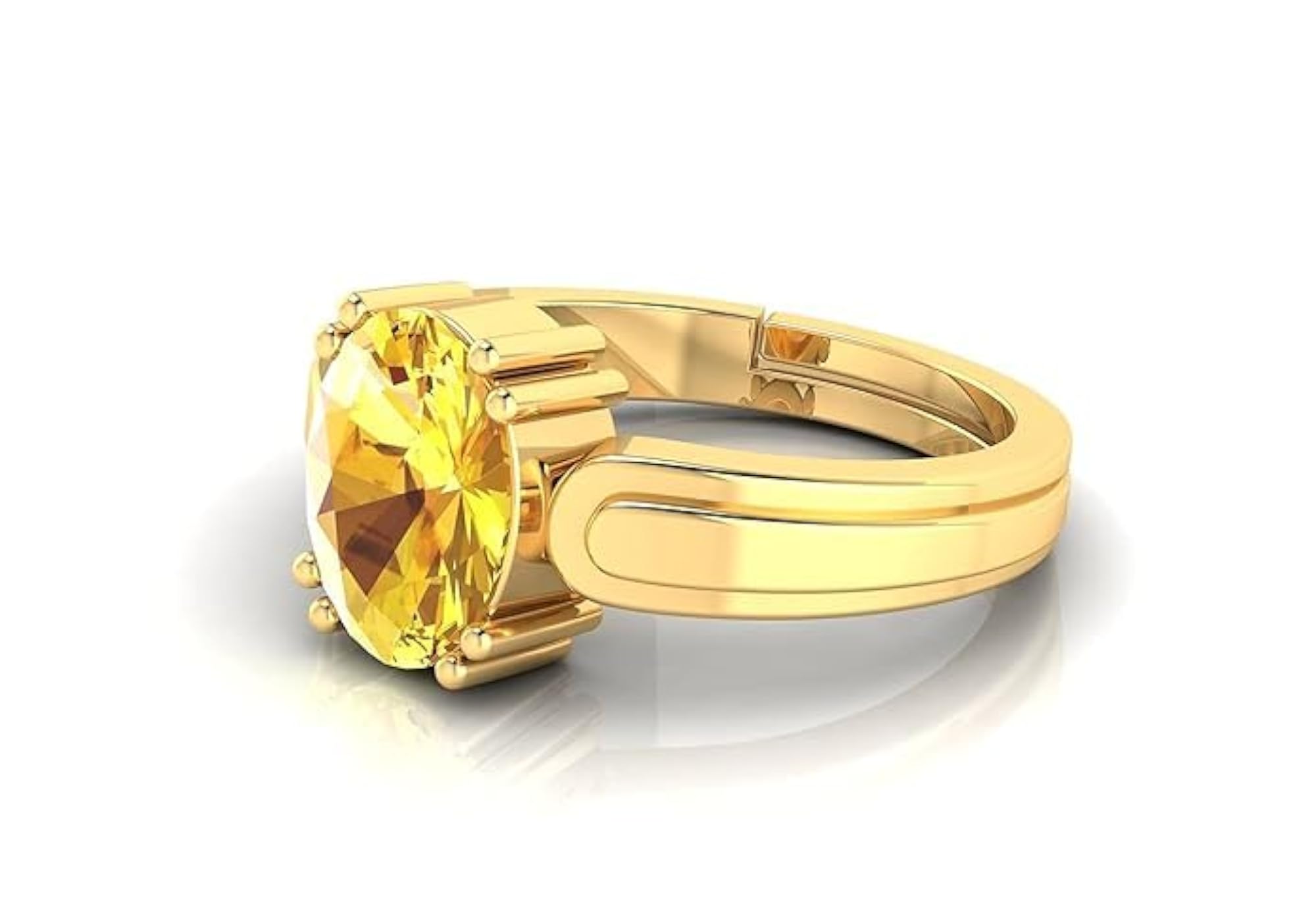 Gold Ring with Natural Yellow Sapphire Gemstone