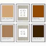 Kaffee trifft auf modernes Design – Dieses minimalistische Poster-Set kombiniert stylische Typografie mit schlichten Kaffeetönen. Ideal für Küche, Café oder moderne Kaffeebars! ☕🎨