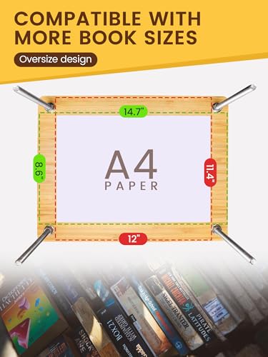 image for Bkaleme Book Press - 14.7x11.4 Large Size, Sustainable Wood Bookbindin