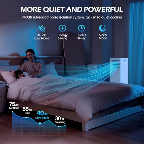 Image of 16000 BTU Portable Air Conditioners with WiFi APP, 5-in-1 Portable AC Unit for Large Room up to 750 Sq.Ft with Fast Cooling, Dehumidifier, Fan, Quiet 40dB Sleep Mode, 24H Timer for Home, Office