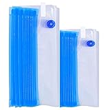 20 PCS Reusable Vacuum Sealer Bags for Food & Snack Storage, Meal Prep & Sous Vide, BPA Free Vacuum Zipper Bags, Freezer & Microwave Safe, 2 Sizes, 8' x 8' x 10, 10' x 11' x 10, Clear