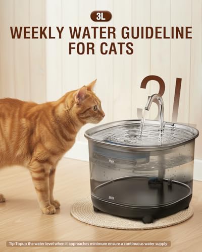 Fuente de Agua para Gatos Acero Inoxidable 3L Automática miniatura 4