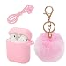 OOTSR Funda Protectora con Lindo Llavero Pompom Ball, Compatible con Apple AirPods...