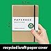 PAPERAGE Recycled Dotted Journal Notebook, (Kraft Natural Brown), 160 Pages, Medium 5.6 inches x 8 inches - 100 GSM Thick Paper, Hardcover