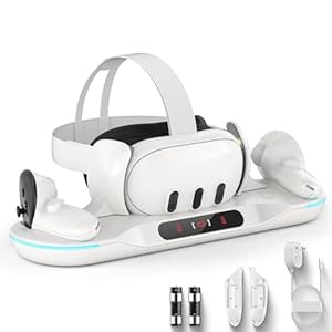 Auto-Clamping Charging Dock for Meta Quest 3 and Accessories Controllers