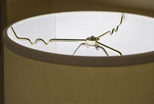 12X14X10 White Linen Drum Lampshade With Brass Spider Fitter - Perfect For Table And Desk Lamps - Medium, White #TOP3