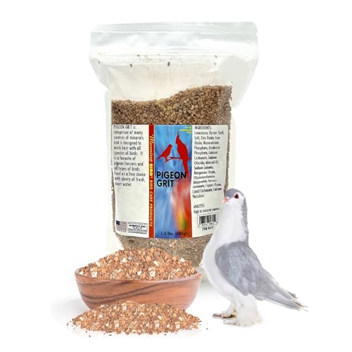 Morning Bird Pigeon Grit - Healthy & Nutritious Pigeon Food to Supports Strong Muscles & Bones for All Bird Species - Easy to Digest & Packed with Natural Mineral Supplement, 1.5 lbs