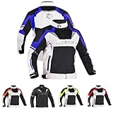 J.A.G. JAG Mesh Motorcycle Biker Jacket-CE Level 1 Armor Motorbike Jacket Men-High Visibility Riding Jacket with Armor (US, Alpha, Medium, Regular, Regular, Blue)
