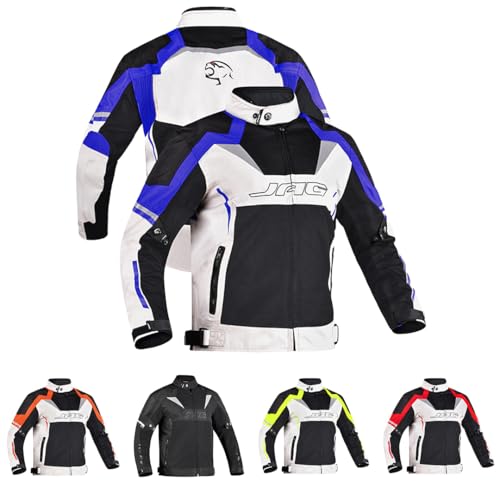 Image of J.A.G. JAG Mesh Motorcycle Jacket-Biker Jacket-CE Armored Motorbike Jacket Men-High Visibility Breathable Riding Jacket