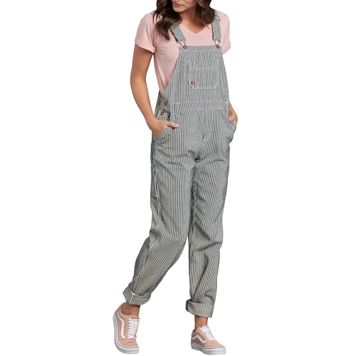 Product Image of the Dickies Women's Bib Overall 100% Cotton Denim with ScuffGard, Rinsed Hickory...