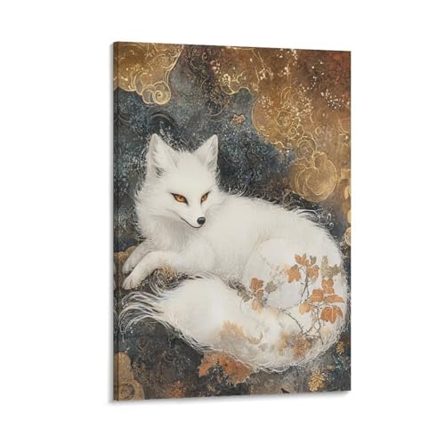 Affiche renard pour salon et chambre déco murale nature 50x75