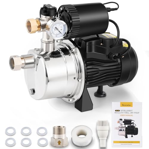 Moonshan 3/4 HP Water Pressure Booster Pump for Home 1050GPH