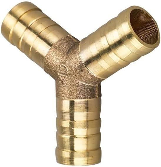 10pcs Connector Copper Air Fuel Water Tube Brass Pipe Fitting Barbed Joint Coupler For 4mm 5 6 8 10 12(,8mm (10pcs)) Plumbing Fittings