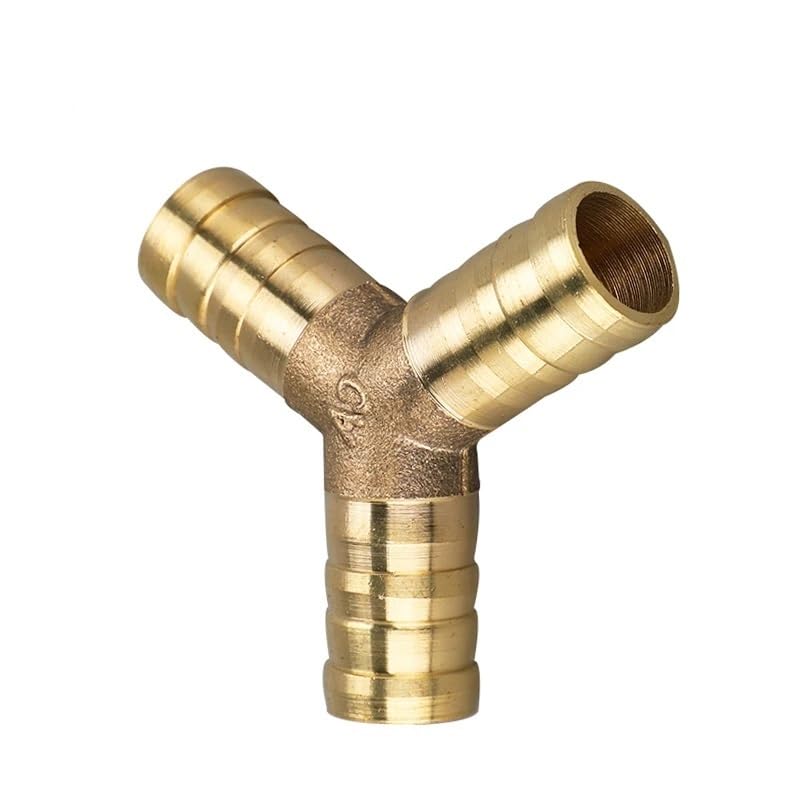 10pcs Connector Copper Air Fuel Water Tube Brass Pipe Fitting Barbed Joint Coupler for 4mm 5 6 8 10 12(,12mm (10pcs))