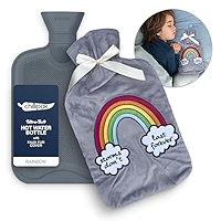 Luxury Hot Water Bottle With Faux Fur Cover, Soft Fluffy Neck U Shape Cosy Fleece, 1.8L Capacity - View #2