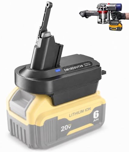 Battery Adapter for DeWalt 20V &Milwaukee 18V battery to Dyson V7 V8 Vacuum