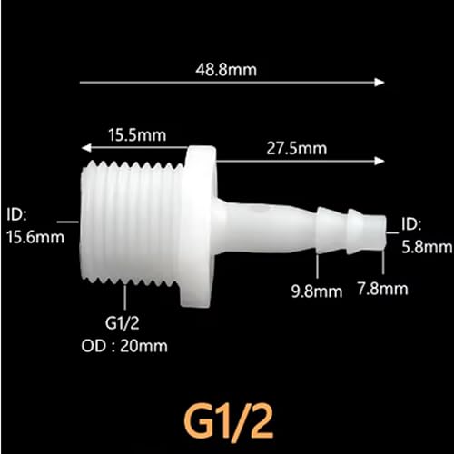Adaptador Plástico de farpa para Mangueira Rosca Macho 1/2