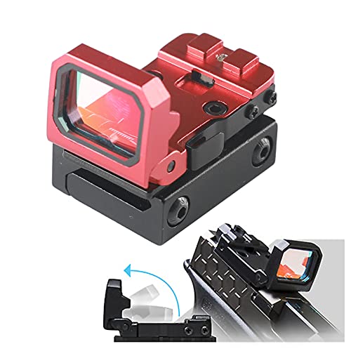 AJDGL Viseur Reflex Compact à Point Rouge - Mini-viseur 3 MOA avec Monture RMR pour Fusil Glock MOS Pistolet RMR Cut Slide Tir Chasse,Red with Mount Cover