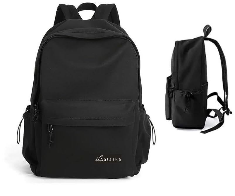 Laptop Backpack, with 2 compartments, with bottle holder side pockets, suitable for boys, girls, men & women for school, college, office, and travel. Size: 17.5 x 12.7 x 5.25 Inches-image-36