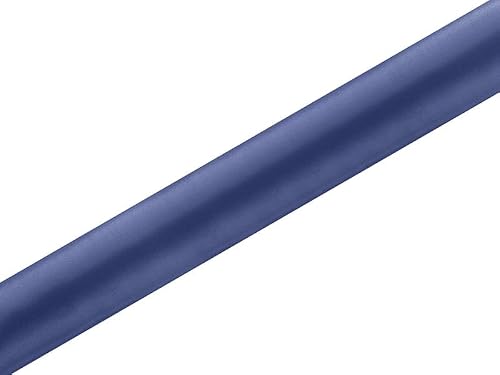 Lot de 24 chemins de table en tissu satiné lisse, bleu foncé, 0,36 x 9 m