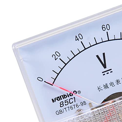 Image of uxcell DC 0-100V Analog Panel Voltage Gauge Volt Meter 85C1 2.5% Error