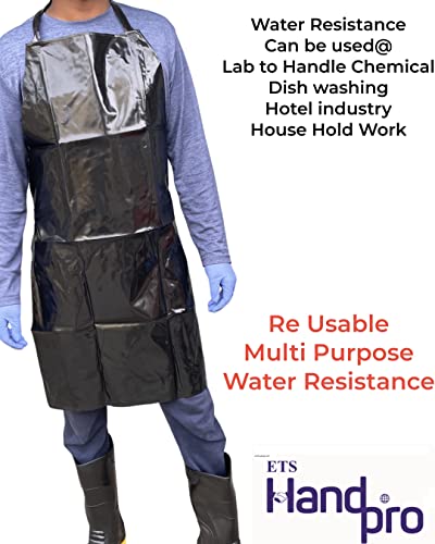 Image of Waterproof Aprons for Diswashing, Chemical Handling, Meat Cutting, Liquid handling, Durable, Multi purpose (24 * 36, BLACK, 1)