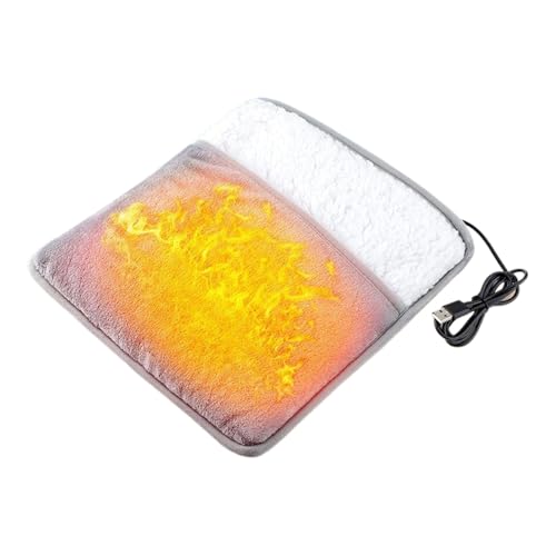 Riaisttd Alfombrilla calefactora para pies | Dispositivo calefactor eléctrico para pies con alimentación USB,Calentador de pies cómodo – Para camping, oficina, spa, habitación de desplazamiento diario