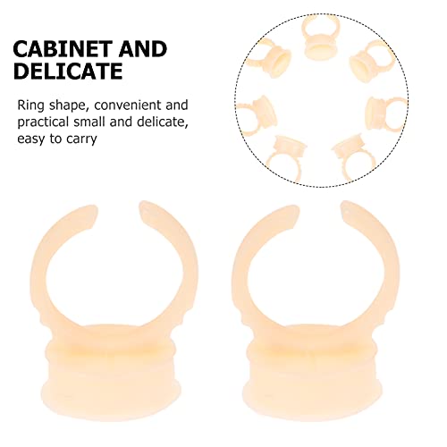 Minkissy Anéis de cola de tatuagem, 200 peças anéis de tatuagem copos anéis de pigmento microblading