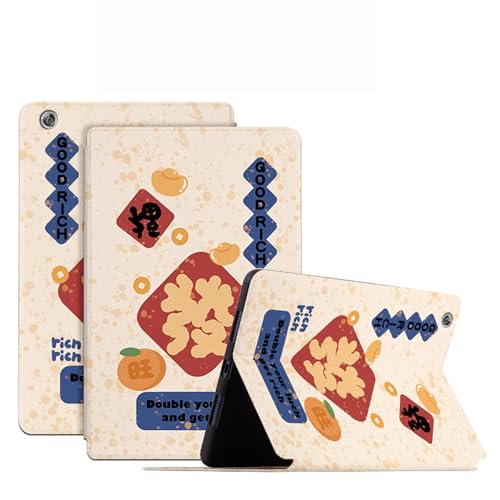 Genérico DayQiQiPu Funda para Huawei MediaPad M3 Lite (8,0 Pulgadas, Modelo: CPN-W09/L09/AL00) alegres Patrón PU cuer, Carcasa Tableta Flip de Soporte ultradelgada con Auto Reposo/Activación,05