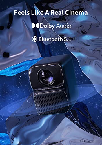 Smart Projector With 5G Wi-Fi And Bluetooth, Wanbo Tt Auto Focus Projector Netflix-Certified, Dolby Speaker And 4K Supported Home Theater Projector, Native 1080P 650 Ansi, Hdr10, Digital Zoom #TOP4