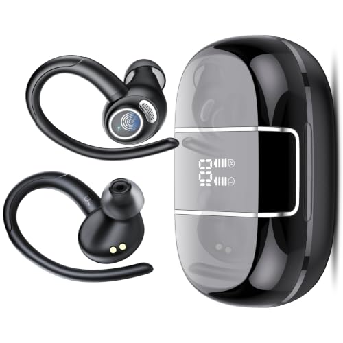 Image of Wireless Earbuds with Ear Hooks, Bluetooth Sport Headphones for Running