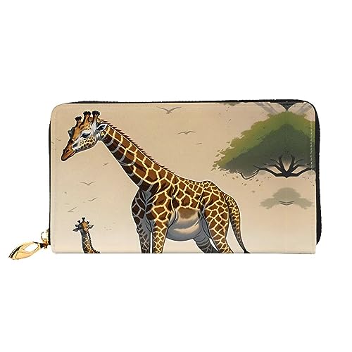 Portefeuille long femme girafe idéal pour organiser vos cartes lors du shopping