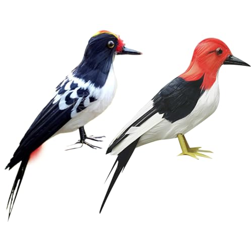 Pájaro carpintero decorativo de 14 pulgadas para disuasión en césped y huertos 8