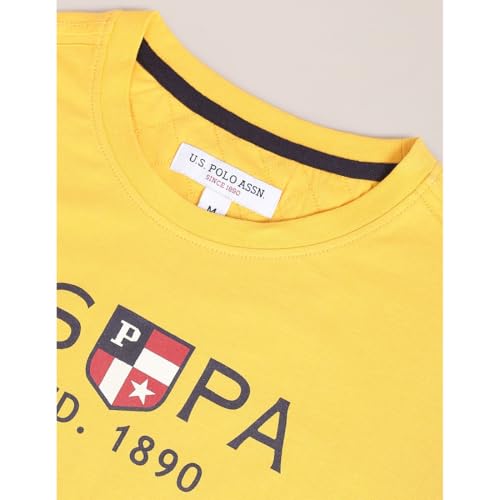 Image of U.S. Polo ASSN. Men's Cotton Regular Fit Crew Neck Brand Print T-Shirt