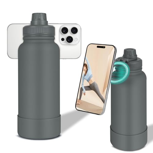 34oz Insulated Magnetic Water Bottle | Compatible with MagSafe Phone Holder | Stainless Steel Water Bottle | BPA Free 12H Hot & 24H Cold | Perfect for Gym, Sports, Travel, Car and Work