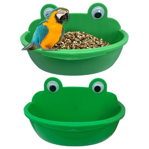xowwyue Bird Bowls for Cage | Parrot Watering Bowl - Splash-Proof Parrot Watering Feeding Dish for Macaw Lovebirds, Parakeet Bathing Container