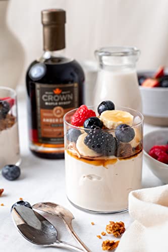 Crown Maple Amber Color, Rich Taste Organic Maple Syrup, 12.7 Fl Oz, Flavor Marinades, Cocktails, Pancakes, Squash & Bacon #TOP4