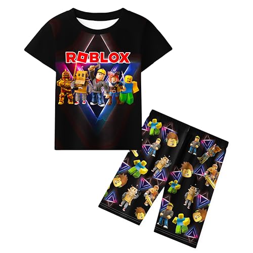 Pyjamas Boys Pjs Kids Sleepwear Girls Pajamas Short Sleeve Top Pants For 5-12 Years