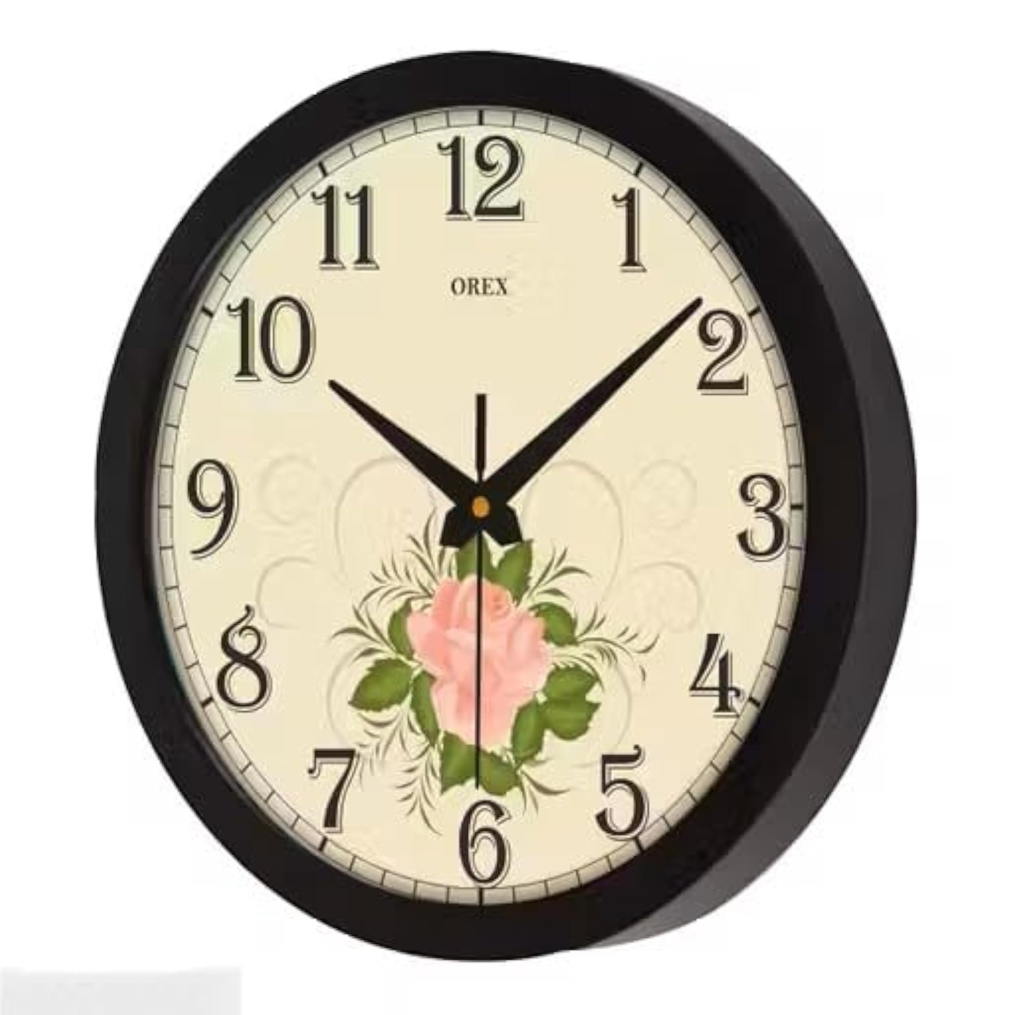 Leaf Printed Analog Wall Clock, 12 Inch Decorative