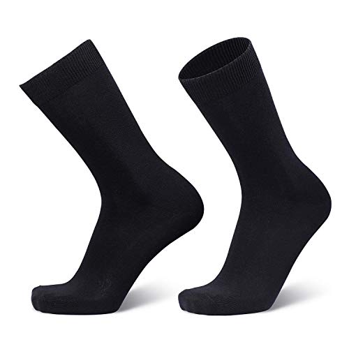 Image of Calf Length Full High Pure Cotton Plain Solid Color Formal Socks For Men and Boys - Pack of Pairs Free Size