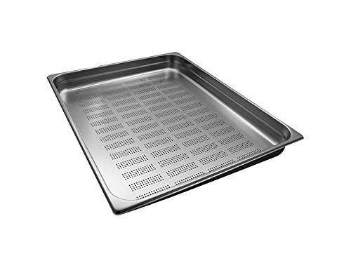 TEGLIA BACINELLA GASTRONORM INOX FORATA 2/1 mm. h 65 capacità lt. 20,2