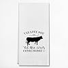 EIONEY I'll Love You Til The Cows Come Home Kitchen Towels & Tea Towels, Dish Cloth Flour Sack Hand Towel for Farmhouse Kitchen Decor，24 X 16 Inches Cotton Modern Dish Towels Dishcloths