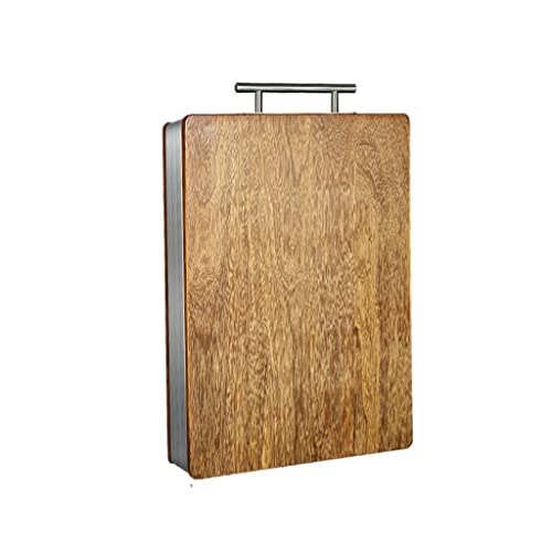 Tabla de cortar de madera tabla de cortar de doble cara con asas profesional para carne y verduras cocina Sulies