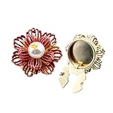 Cubrebotones destinados a blusas de mujer | para puños con perlas y motivos florales - Cubrebotones mujer - Vestidos de novia blusas vaqueros y manualidades y decorativas