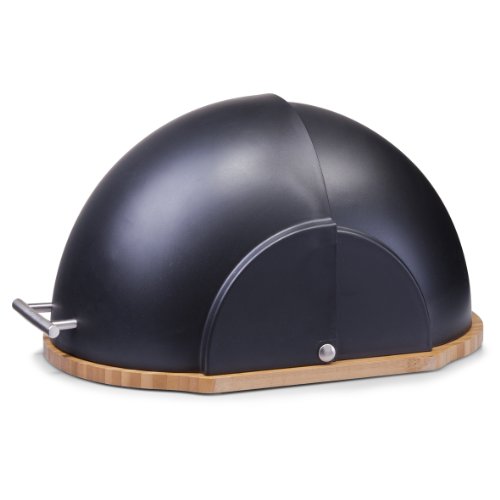 Panera de madera negra Zeller 27282 de 37x26x20.5 cm para cocina 3