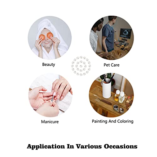 Image of Medium Disposable Nitrile Finger Cots Anti-Static Lens Finger Covers Beauty Protection Sleeves Not Allergic 100pcs (White)