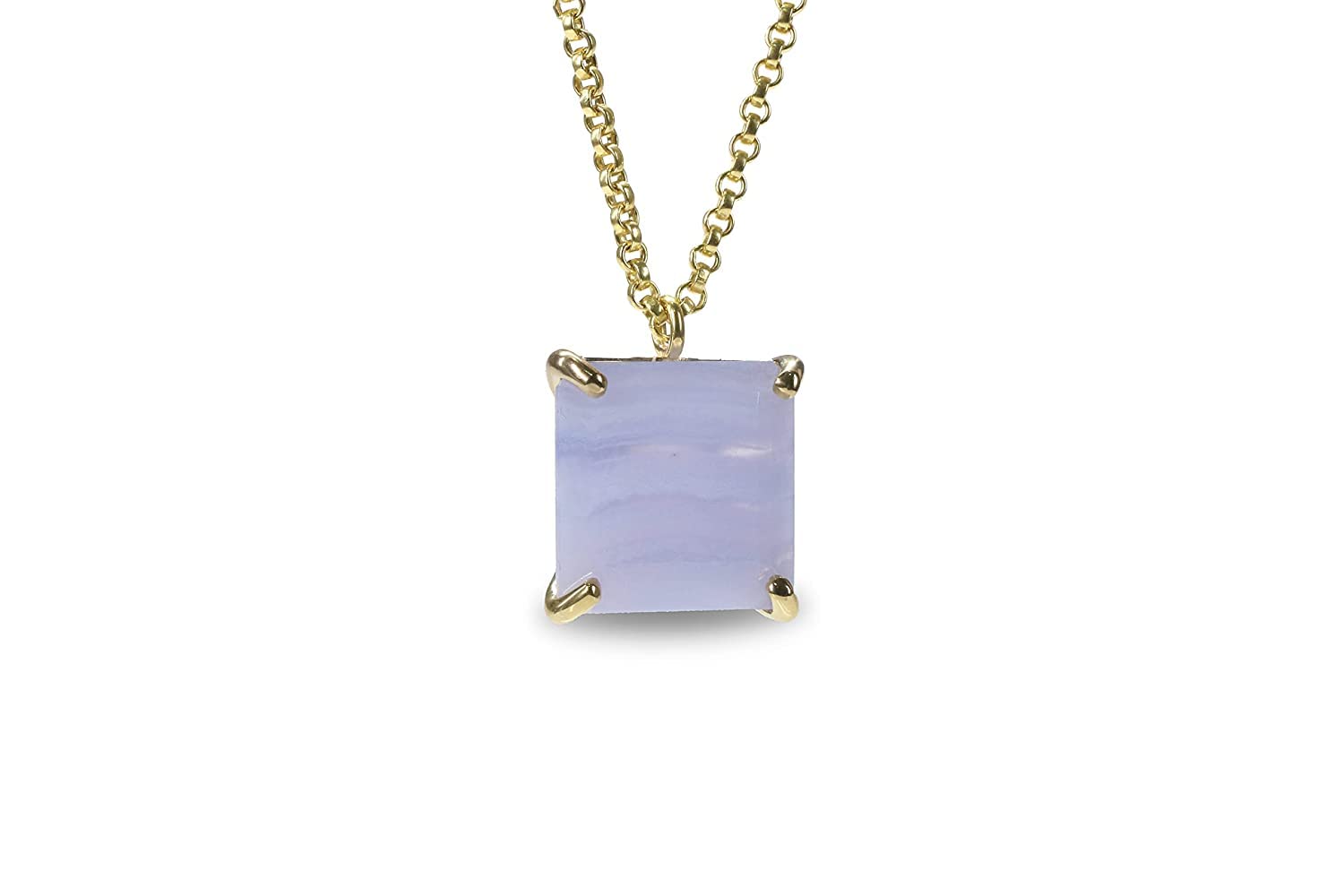 Collar de Ágata de Anémona - Collar de Oro de 14k Hecho a Medida para Mujeres - Collares Hechos a Mano con Estilo para la Moda, Regalos para Mujeres - Joyas de Piedras Naturales para Ella